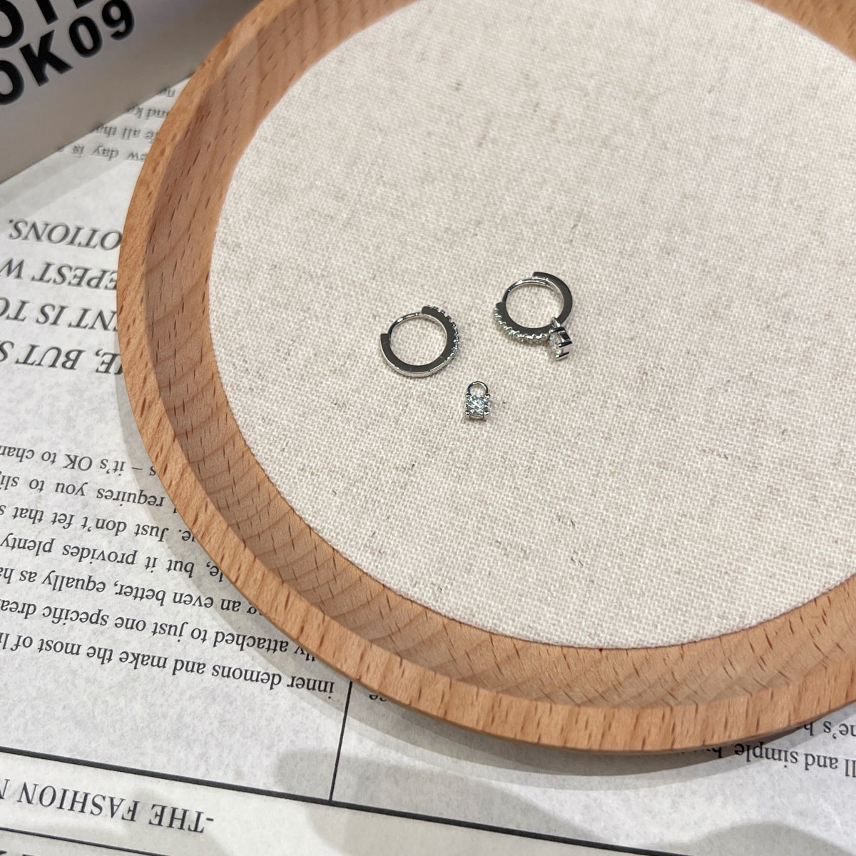 Pendientes de aro de moissanitas 0,528 ct en plata