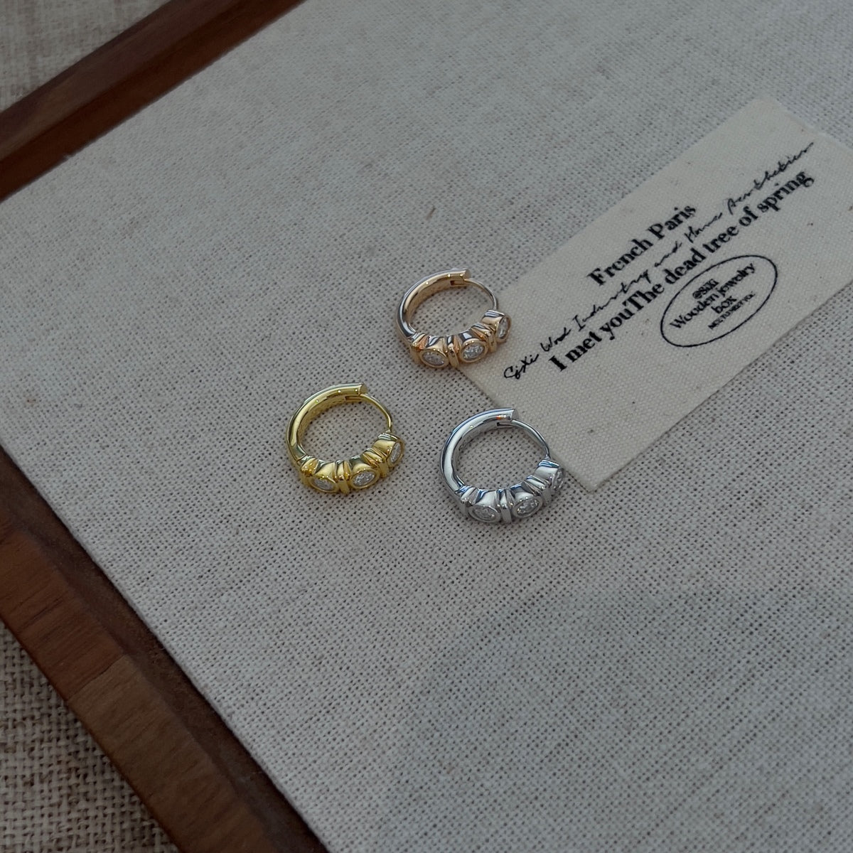 Pendientes de aro de moissanitas 0,6 ct en plata