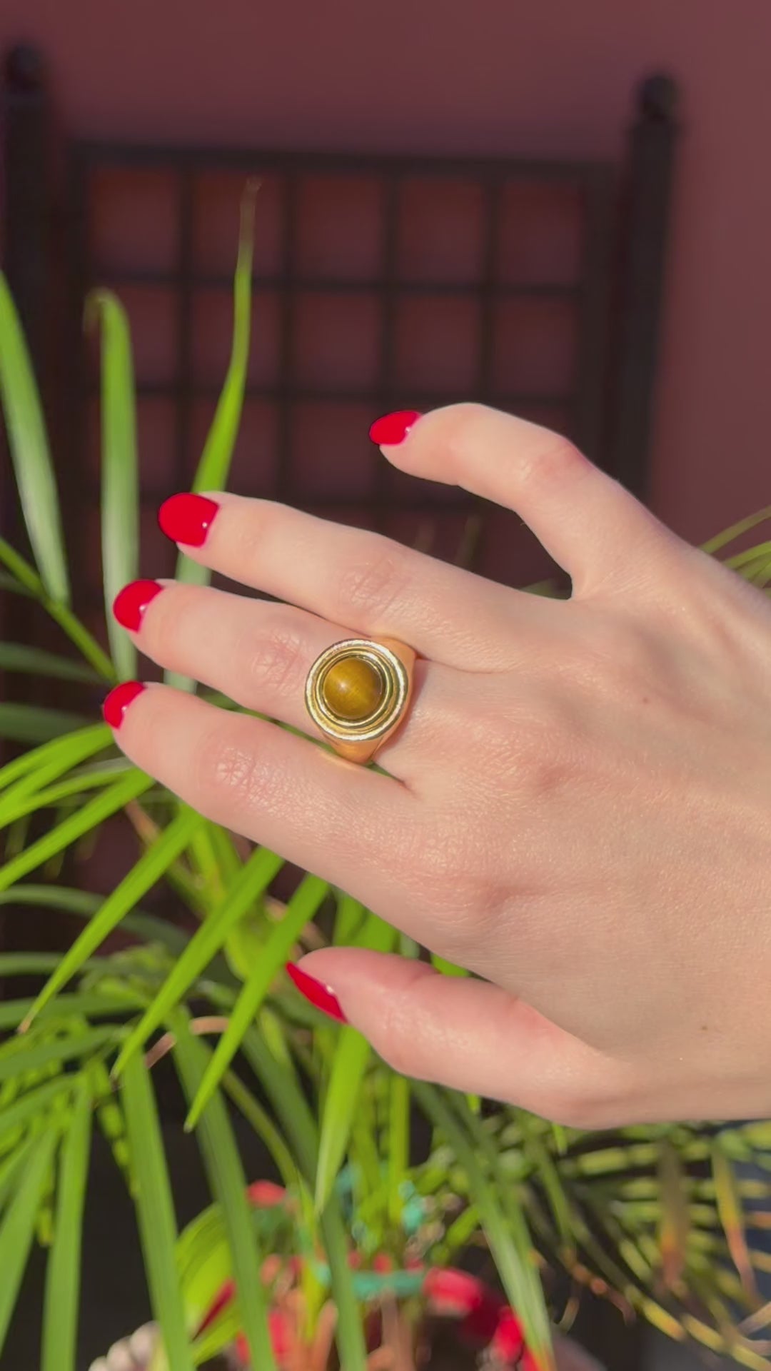 Anillo Sello Lumen Ojo de Tigre