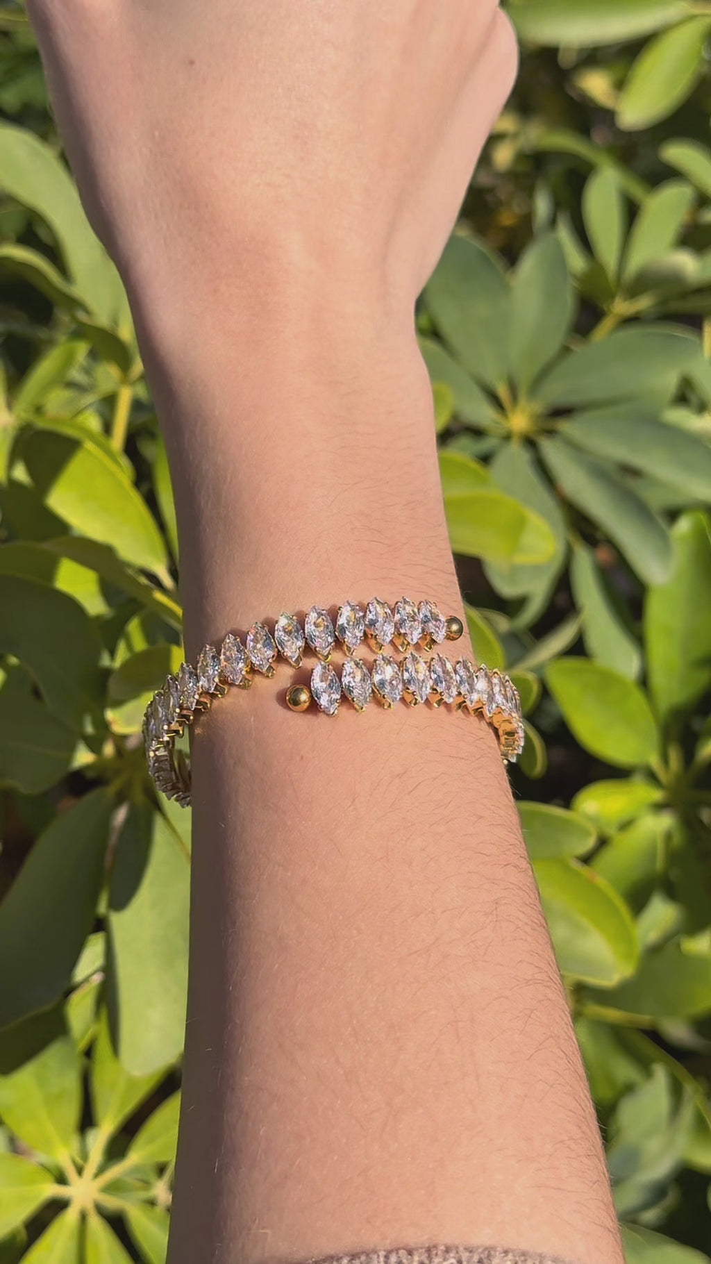 Pulsera Tenis Abierta Marquise