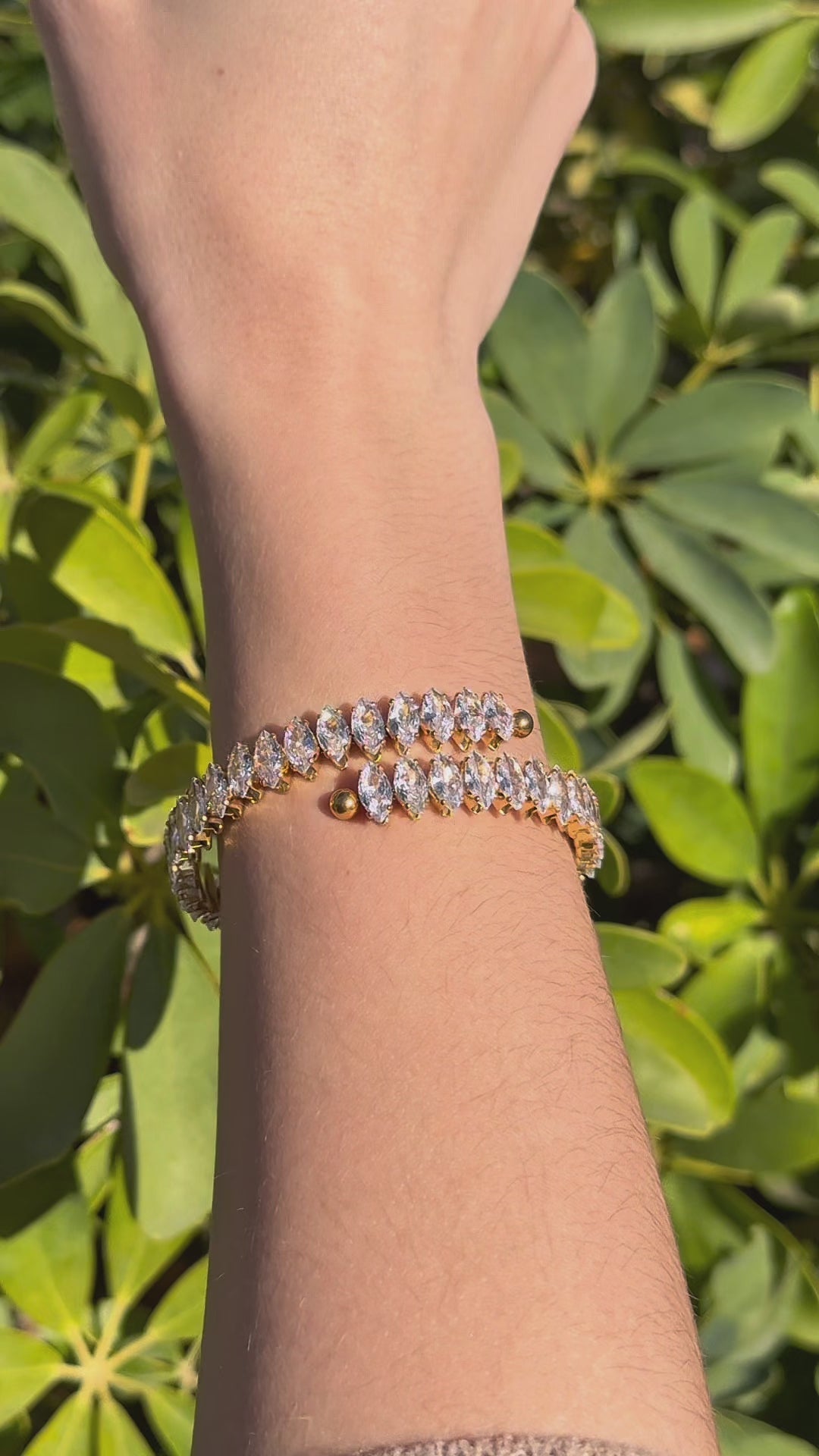 Pulsera Tenis Abierta Marquise