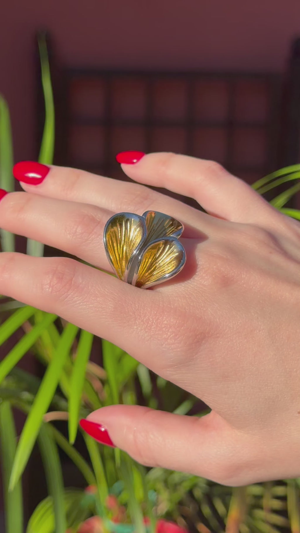 Anillo Pétalos Bicolor